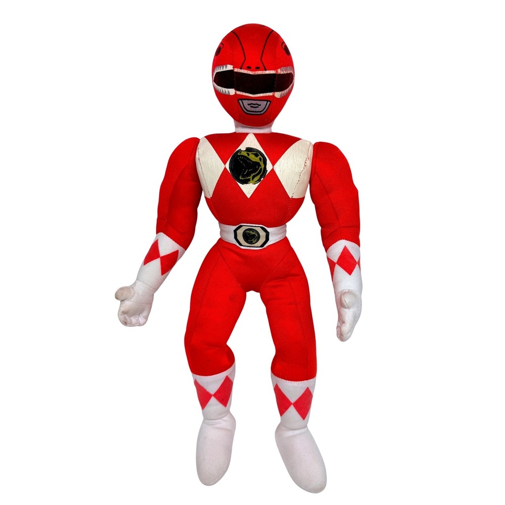 Vintage Mighty Morphin Power Rangers Red Ranger Plush 17 Inch Soft Toy Figure BK
